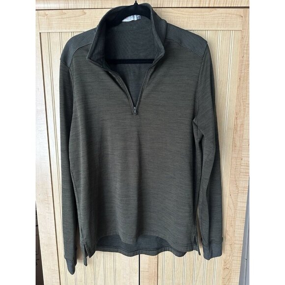 KJUS David Midlayer Half Zip Golf Pullover Dark Olive Men's Size M EU 50 - Picture 6 of 6